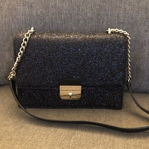 Kate Spade Black Glitter Crossbody Bag